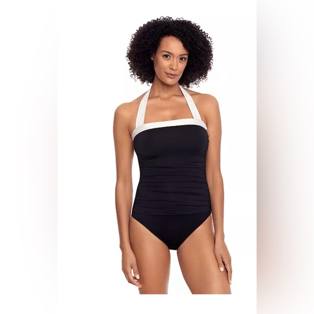 NWT Lauren Ralph Lauren Halter One-Piece Swimsuit size 14